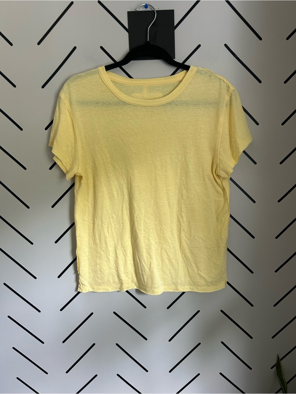 Free people we the free yellow burn out t shirt